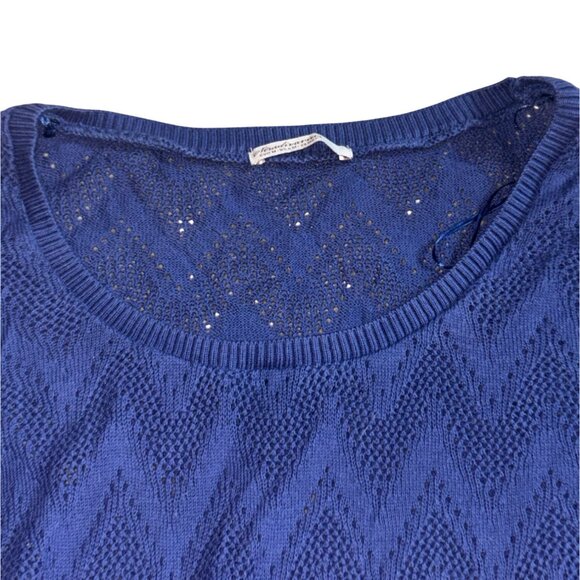 Stradivarius womens Light Weight Open Knit Sweater-Blue-Size M-GUC - Picture 3 of 7